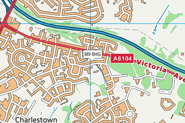 M9 6HG map - OS VectorMap District (Ordnance Survey)