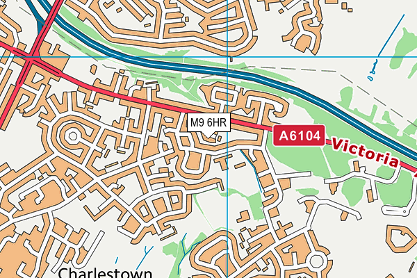 M9 6HR map - OS VectorMap District (Ordnance Survey)
