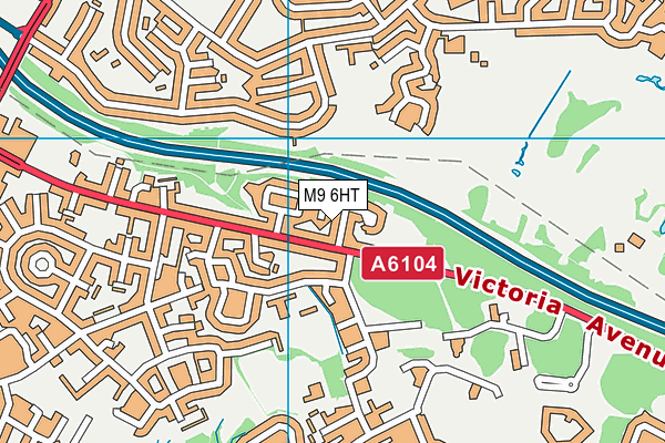 M9 6HT map - OS VectorMap District (Ordnance Survey)