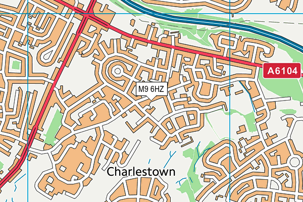 M9 6HZ map - OS VectorMap District (Ordnance Survey)