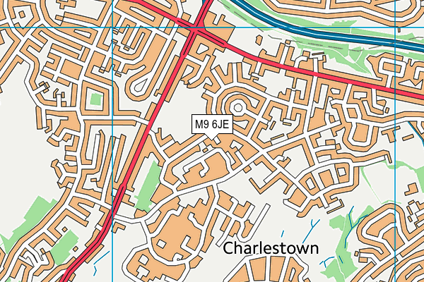 M9 6JE map - OS VectorMap District (Ordnance Survey)