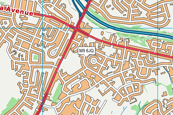 M9 6JQ map - OS VectorMap District (Ordnance Survey)