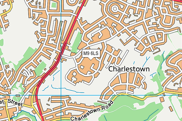 M9 6LS map - OS VectorMap District (Ordnance Survey)