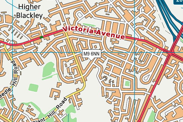 M9 6NN map - OS VectorMap District (Ordnance Survey)