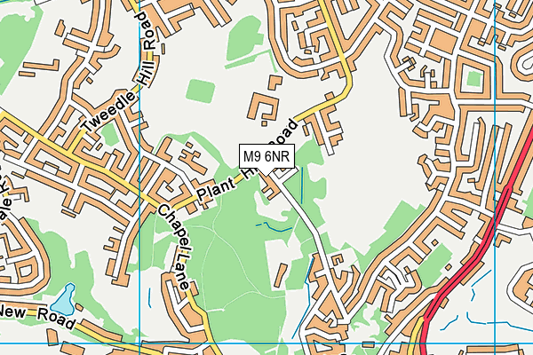 M9 6NR map - OS VectorMap District (Ordnance Survey)