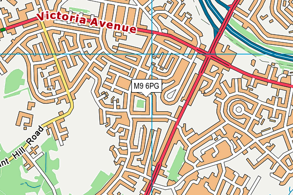 M9 6PG map - OS VectorMap District (Ordnance Survey)