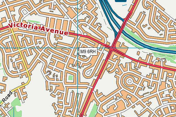 M9 6RH map - OS VectorMap District (Ordnance Survey)