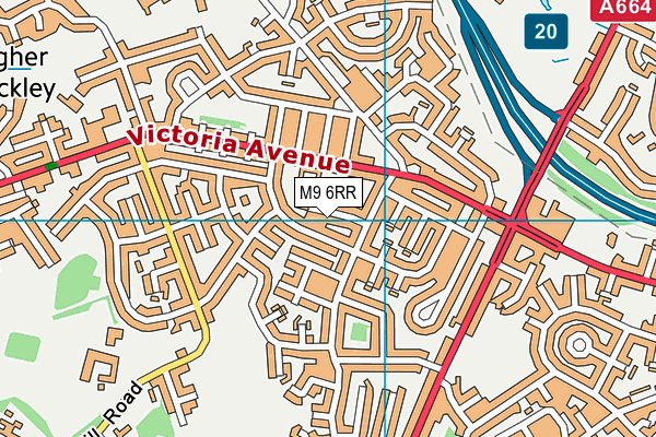 M9 6RR map - OS VectorMap District (Ordnance Survey)
