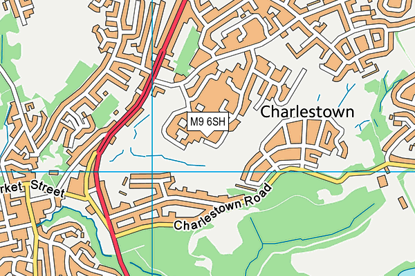 M9 6SH map - OS VectorMap District (Ordnance Survey)