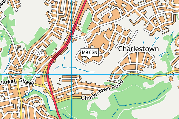 M9 6SN map - OS VectorMap District (Ordnance Survey)