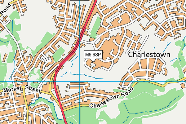 M9 6SP map - OS VectorMap District (Ordnance Survey)