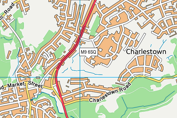 M9 6SQ map - OS VectorMap District (Ordnance Survey)