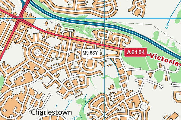 M9 6SY map - OS VectorMap District (Ordnance Survey)