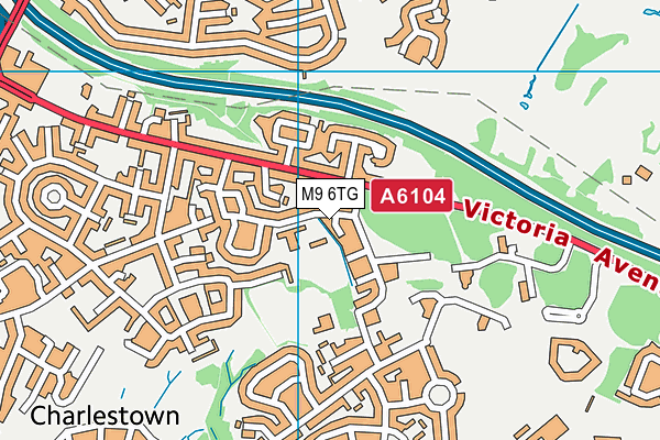 Crosslee Community Primary School map (M9 6TG) - OS VectorMap District (Ordnance Survey)