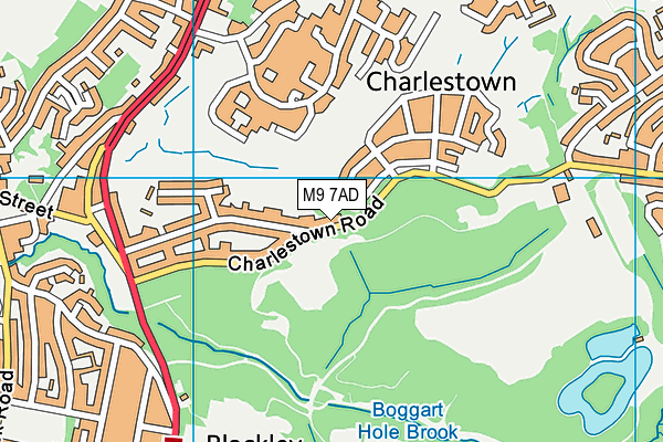 M9 7AD map - OS VectorMap District (Ordnance Survey)