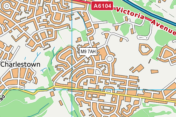 M9 7AH map - OS VectorMap District (Ordnance Survey)