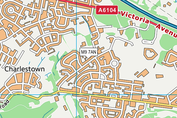 M9 7AN map - OS VectorMap District (Ordnance Survey)