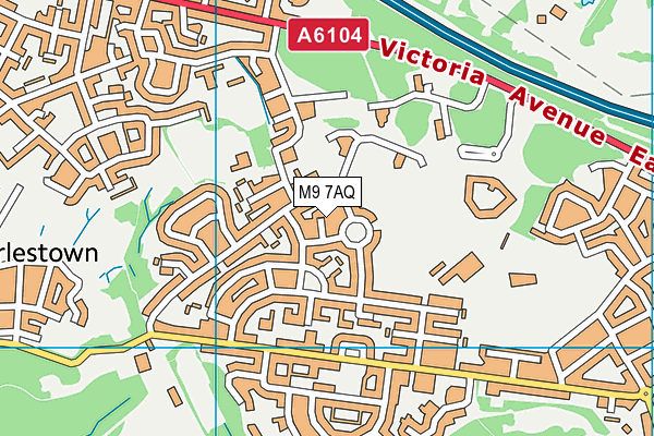 M9 7AQ map - OS VectorMap District (Ordnance Survey)