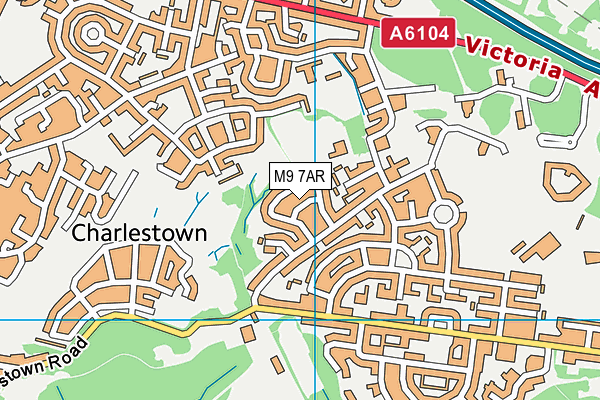 M9 7AR map - OS VectorMap District (Ordnance Survey)