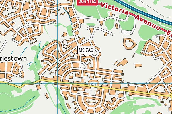 M9 7AS map - OS VectorMap District (Ordnance Survey)
