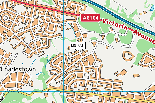 St John Bosco RC Primary School map (M9 7AT) - OS VectorMap District (Ordnance Survey)