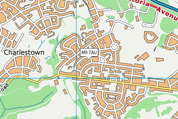 M9 7AU map - OS VectorMap District (Ordnance Survey)