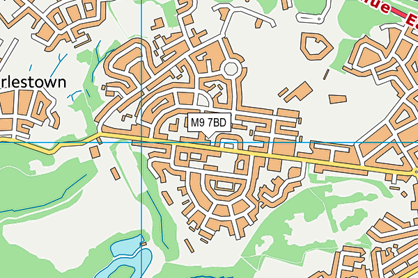 M9 7BD map - OS VectorMap District (Ordnance Survey)