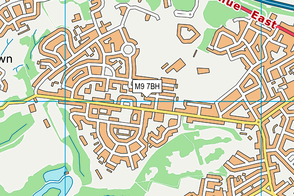 M9 7BH map - OS VectorMap District (Ordnance Survey)