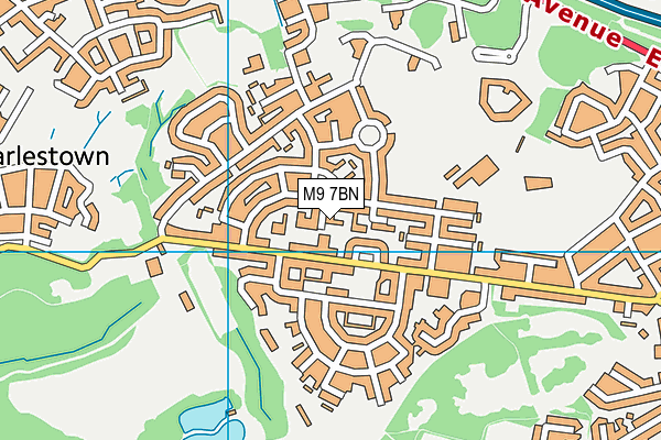 M9 7BN map - OS VectorMap District (Ordnance Survey)