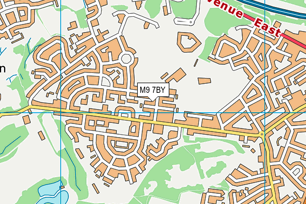 M9 7BY map - OS VectorMap District (Ordnance Survey)