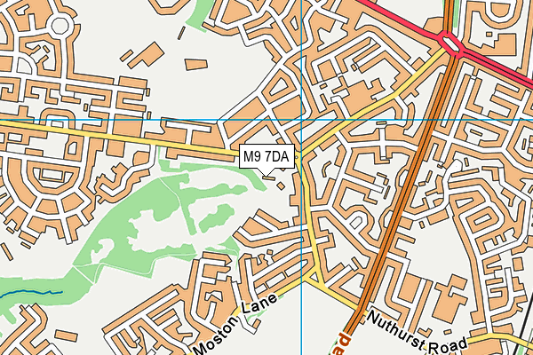 M9 7DA map - OS VectorMap District (Ordnance Survey)