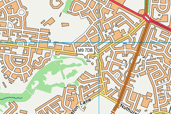 M9 7DB map - OS VectorMap District (Ordnance Survey)