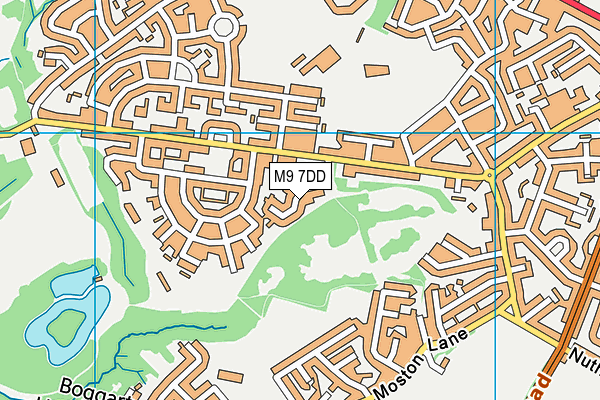 M9 7DD map - OS VectorMap District (Ordnance Survey)