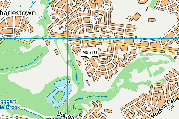 M9 7DJ map - OS VectorMap District (Ordnance Survey)