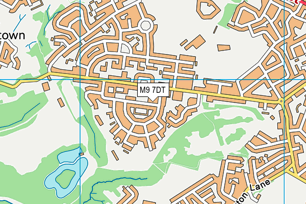 M9 7DT map - OS VectorMap District (Ordnance Survey)