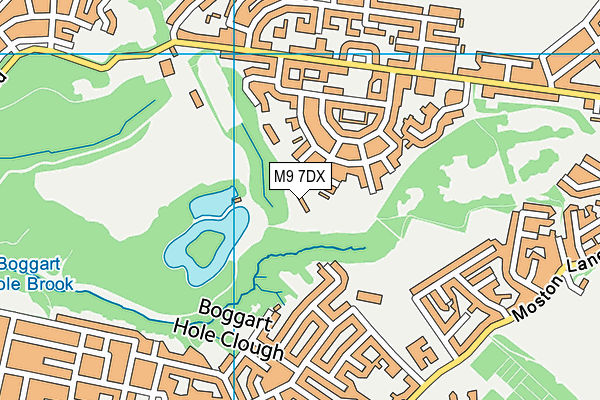 M9 7DX map - OS VectorMap District (Ordnance Survey)