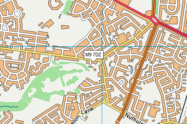 M9 7DZ map - OS VectorMap District (Ordnance Survey)