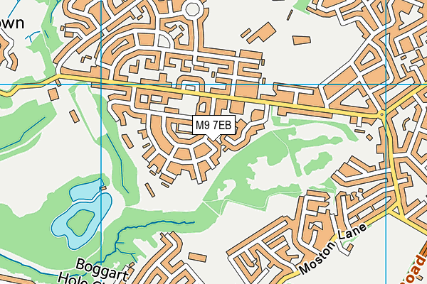 M9 7EB map - OS VectorMap District (Ordnance Survey)