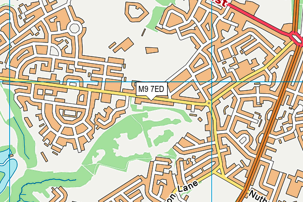 M9 7ED map - OS VectorMap District (Ordnance Survey)