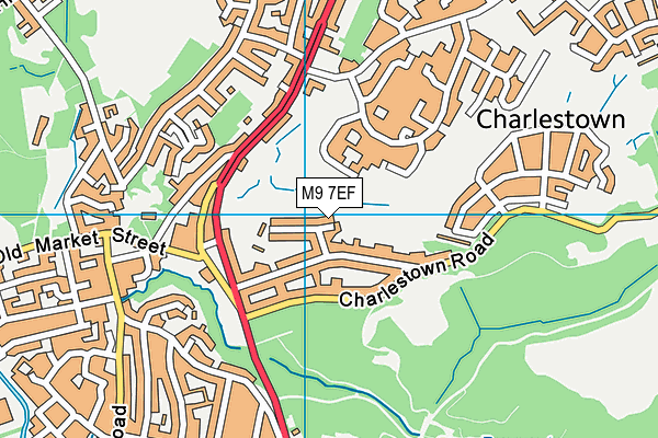 M9 7EF map - OS VectorMap District (Ordnance Survey)