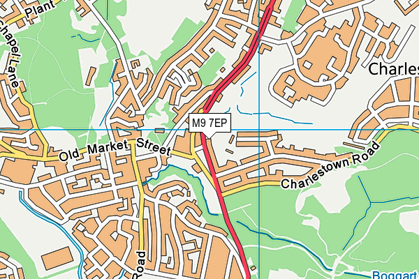 M9 7EP map - OS VectorMap District (Ordnance Survey)
