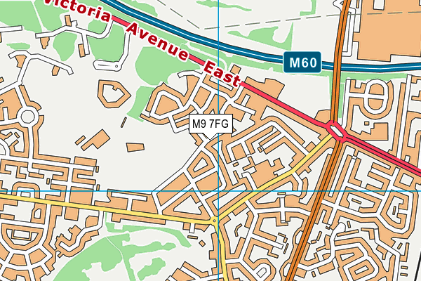 M9 7FG map - OS VectorMap District (Ordnance Survey)