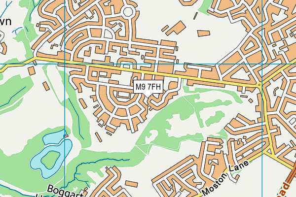 M9 7FH map - OS VectorMap District (Ordnance Survey)