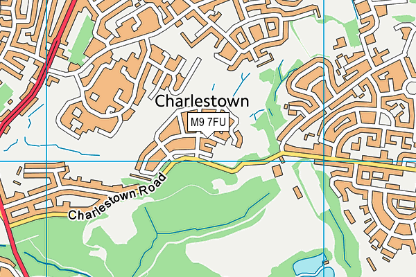 M9 7FU map - OS VectorMap District (Ordnance Survey)