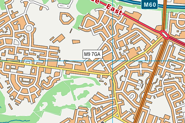 M9 7GA map - OS VectorMap District (Ordnance Survey)