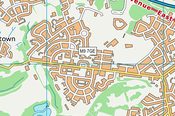 M9 7GE map - OS VectorMap District (Ordnance Survey)
