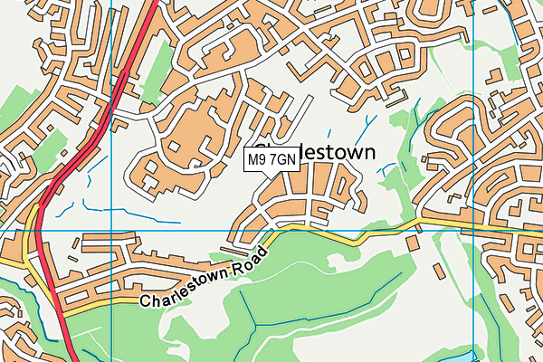 M9 7GN map - OS VectorMap District (Ordnance Survey)