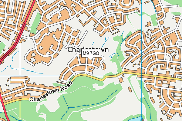 M9 7GQ map - OS VectorMap District (Ordnance Survey)