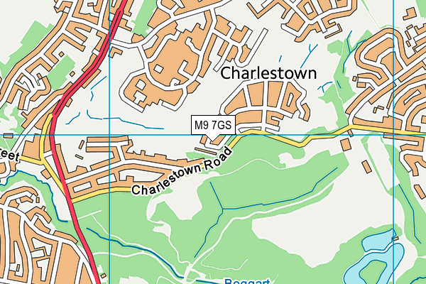 M9 7GS map - OS VectorMap District (Ordnance Survey)