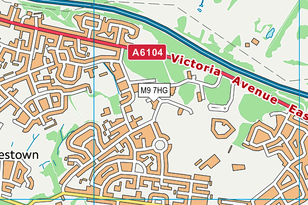 M9 7HG map - OS VectorMap District (Ordnance Survey)